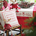 ALPHABET EMBROIDERED CUSHION
